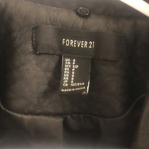 Black Faux leather moto jacket- like new